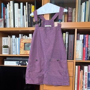 Free People Striped Purple and Blue Overall Dress